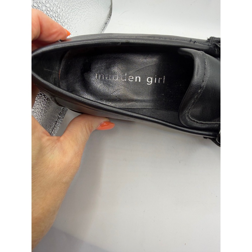 Madden Girl Hoxtonn Black Platform Lug Sole Chain Loafers Womens 8.5M HOXT02J1 - Picture 8 of 8